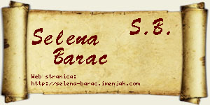 Selena Barać vizit kartica